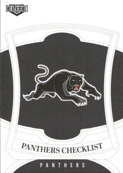 2023 NRL Traders Elite #100 Penrith Panthers Checklist Front